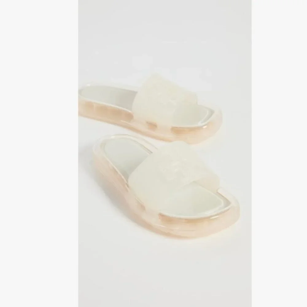 Tory Burch Bubble Jelly Slide Sandals | New Ivory | Size 9 | NWT